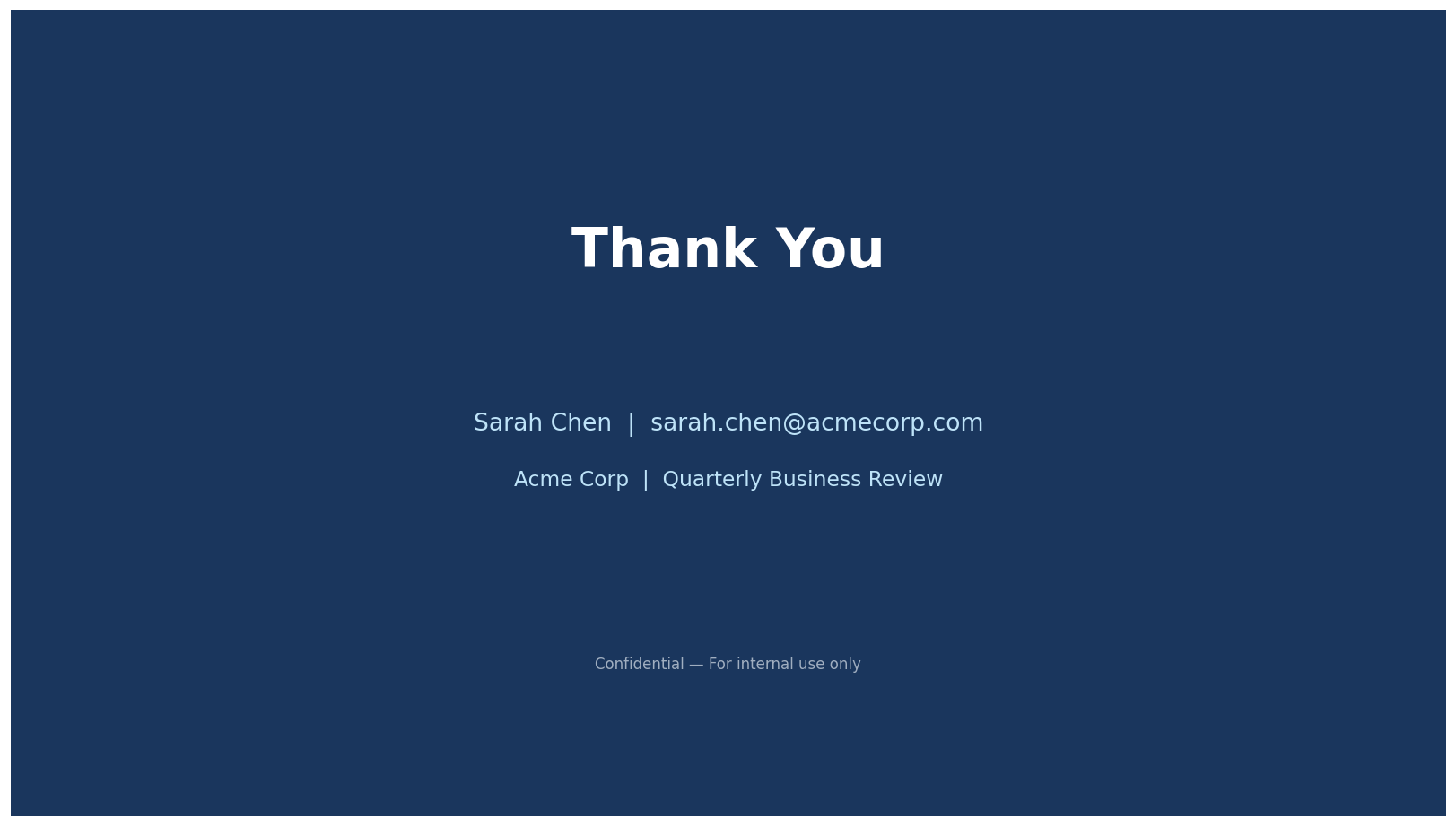 Closing Slide